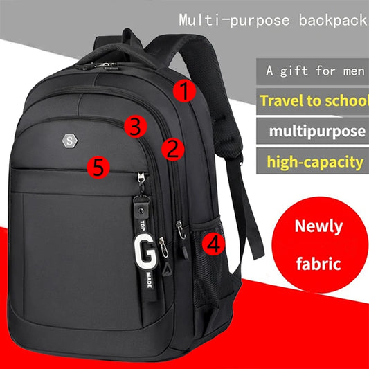 Oxford Laptop Backpack – Durable Multi-Pocket Work Bag
