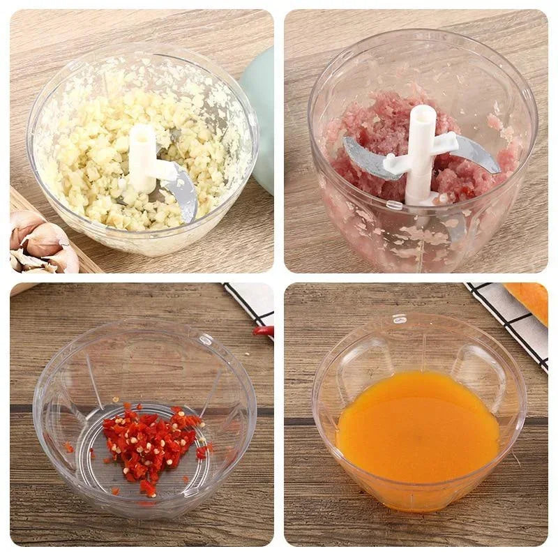 Manual Vegetable Chopper – Pull-String Onion & Food Cutter
