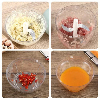 Manual Vegetable Chopper – Pull-String Onion & Food Cutter