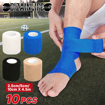 Self-Adhesive Sports Elastic Bandage Tape – 10 Rolls
