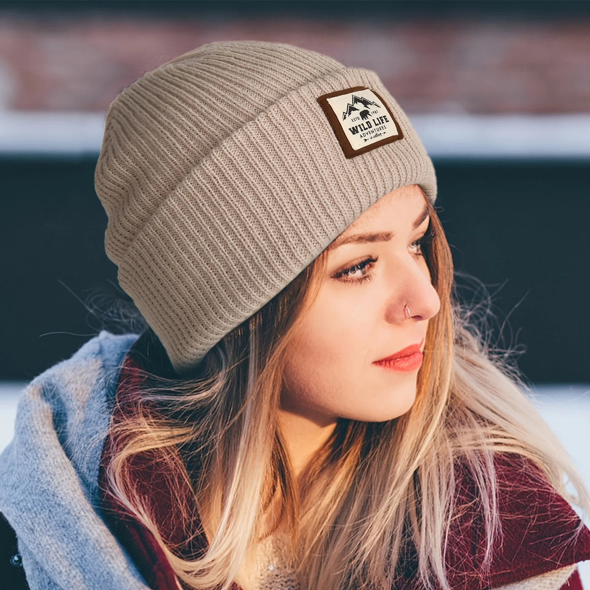 Outdoor Fleece Beanie Hat – Warm Windproof Cap for Men & Women