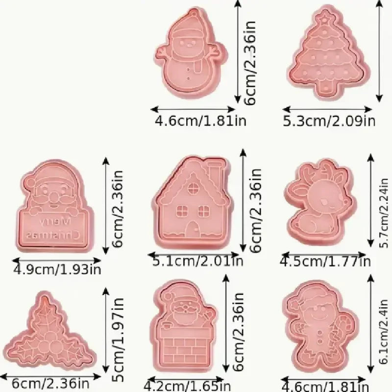 Christmas Cookie Cutter Set – Holiday Biscuit Molds for DIY Baking