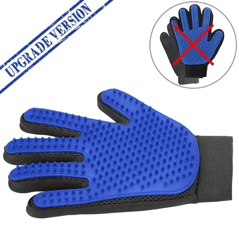 Pet Grooming Glove – Silicone Deshedding Brush for Cats & Dogs