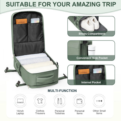 Cabin Backpack 40x30x20 – Ryanair Approved Travel Bag for Men & Women