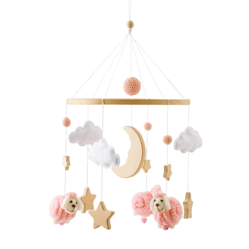 Wooden Baby Mobile Arm Bracket for Crib – Newborn Hanging Toy Holder