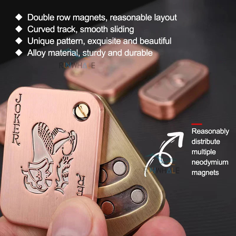 Metal Joker Poker Card Fidget Slider – EDC Stress Relief Toy