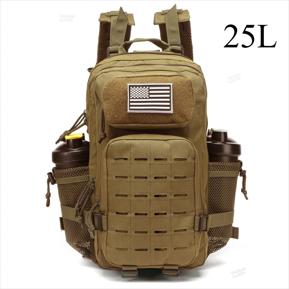 Tactical MOLLE Backpack 25L/50L – Military Hiking Rucksack with Bottle Holders