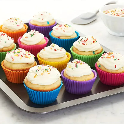Silicone Cupcake Molds – Reusable Muffin Baking Cups