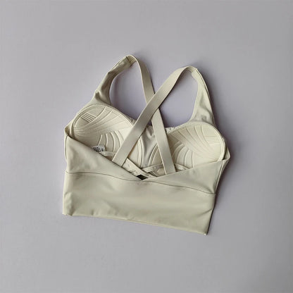 High-Impact Push-Up Sports Bra with Fixed Pads