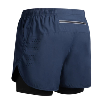 Men's Reflective Running Shorts – Double-Layer Quick-Dry Training Shorts