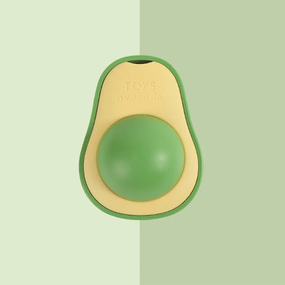 Catnip Ball Avocado Wall Toy – Rotatable Cat Mint Licker & Teeth Cleaner