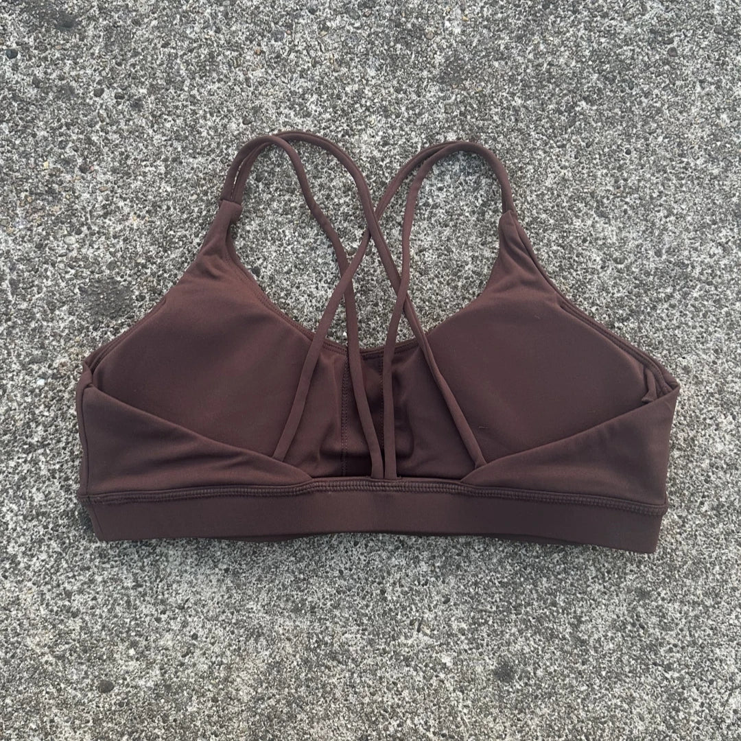 Strappy Cross-Back Sports Bra for Women – Yoga & Gym Top