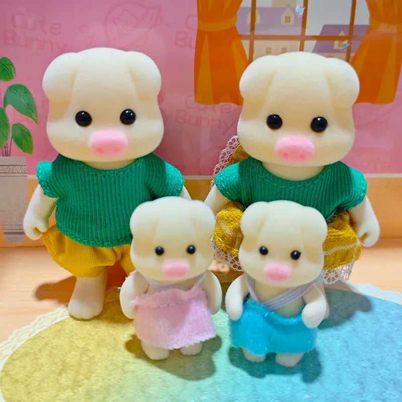 Animal Family Dollhouse Figures – Simulation Forest Animal Toy Set