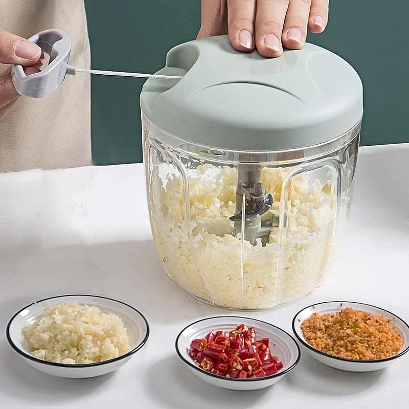 Manual Vegetable Chopper – Pull-String Onion & Food Cutter