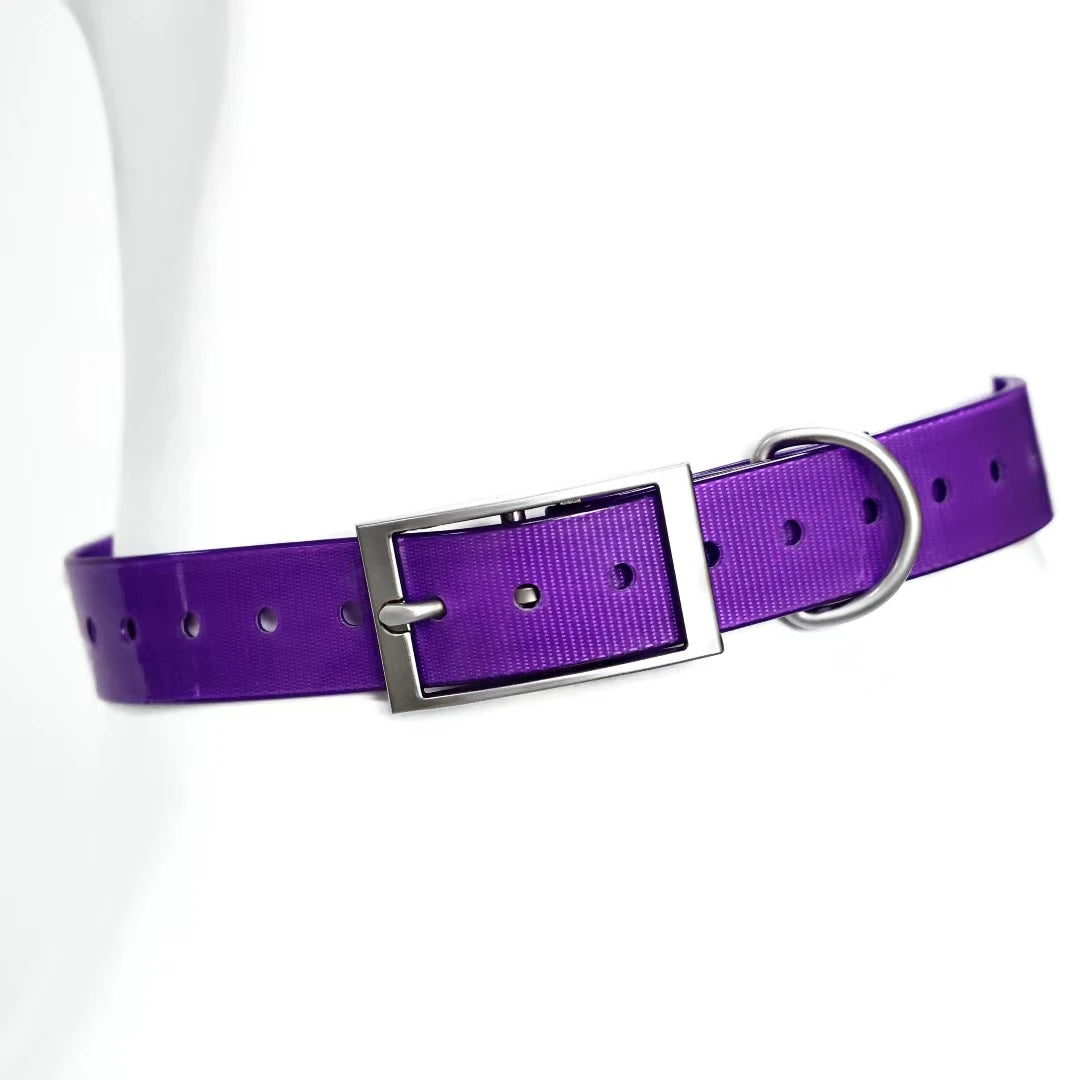 Heavy Duty Waterproof Dog Collar - Adjustable TPU, 8 Colors