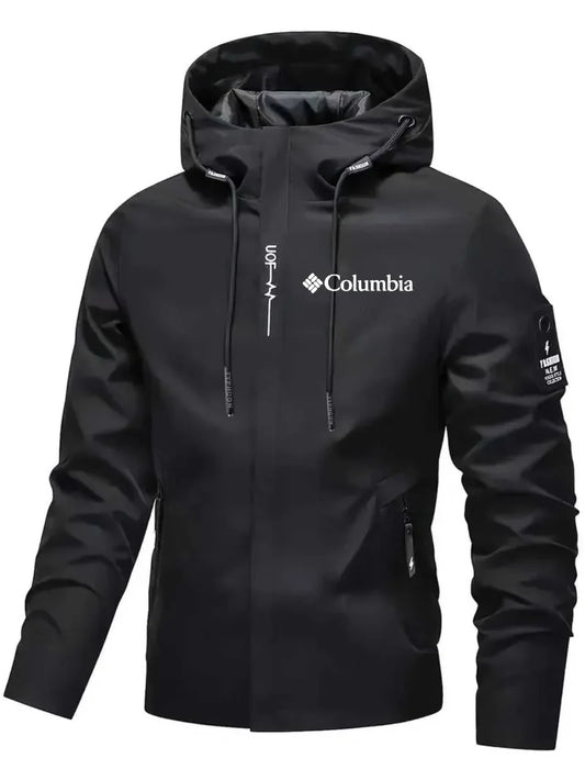 Men's Waterproof Hooded Rain Jacket – Lightweight Windproof Outdoor Coat