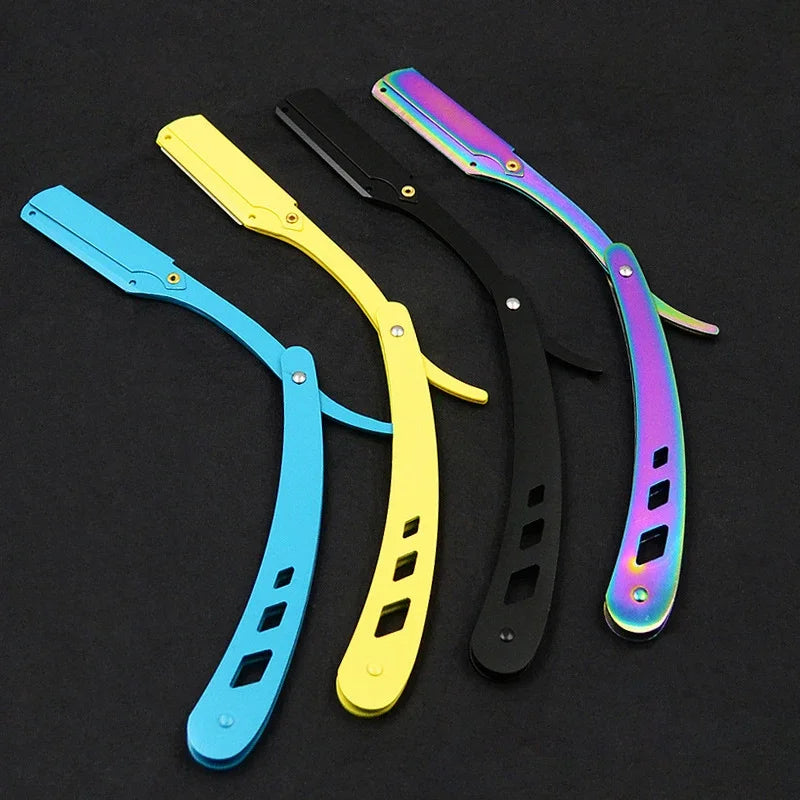 Folding Straight Razor – Barber Hair Shaving Knife for Men & Women