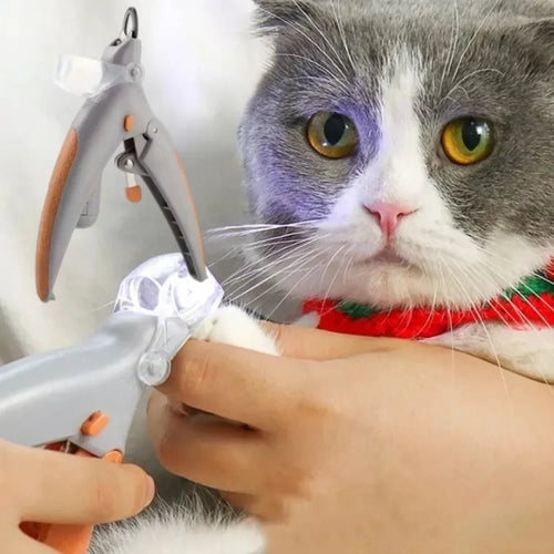 Pet Nail Clipper with LED Light & 5x Magnifier for Cats & Dogs