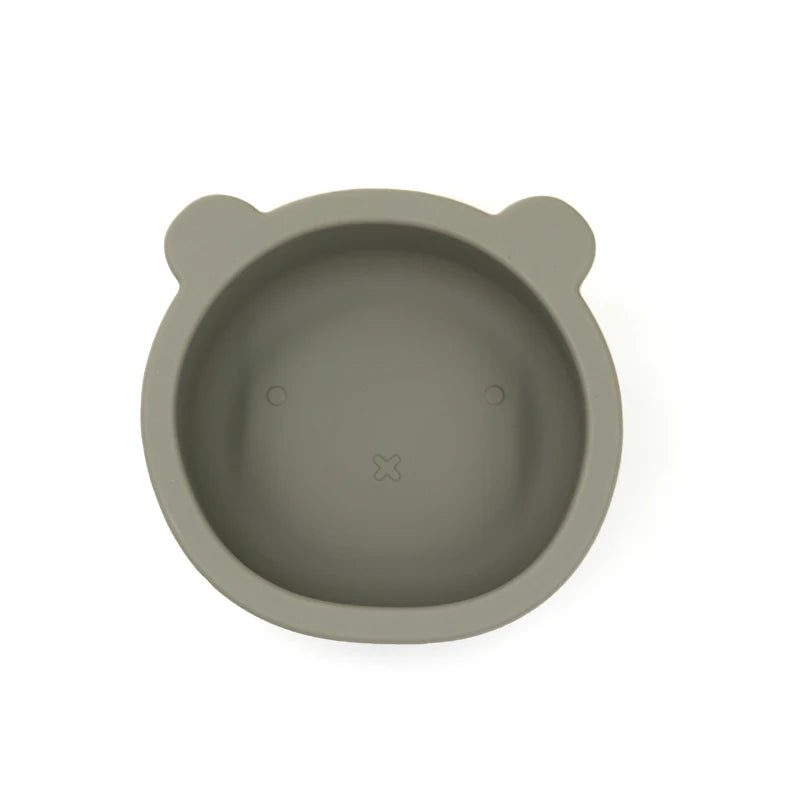 Bear Silicone Baby Feeding Bowl with Suction – 300ml