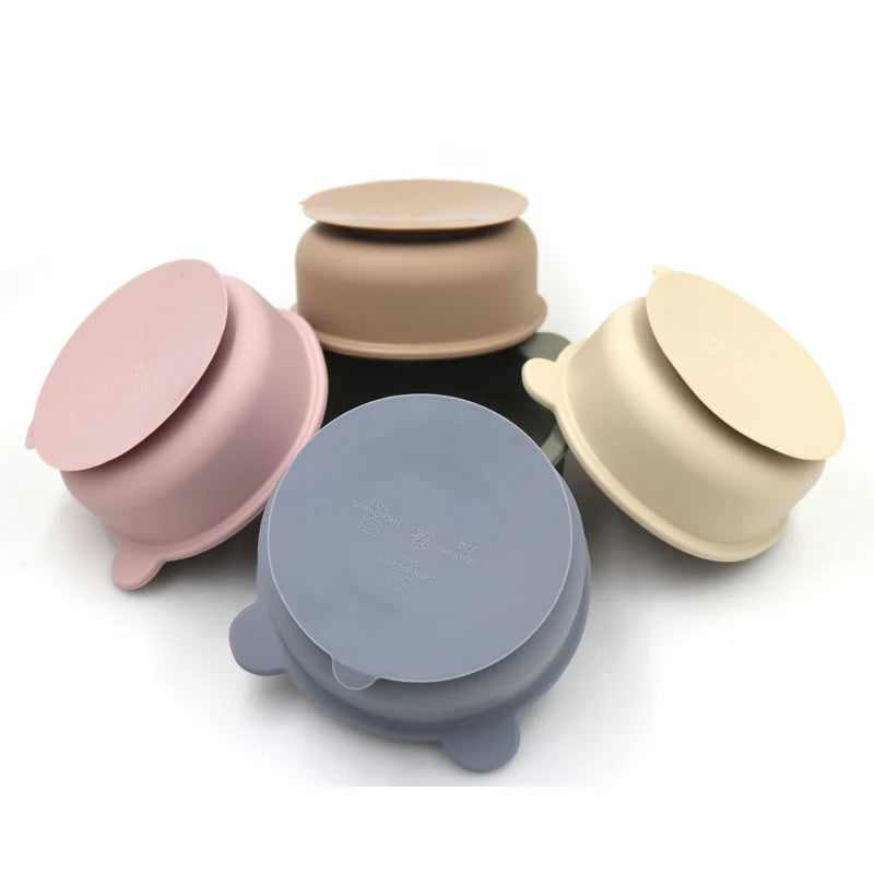 Bear Silicone Baby Feeding Bowl with Suction – 300ml