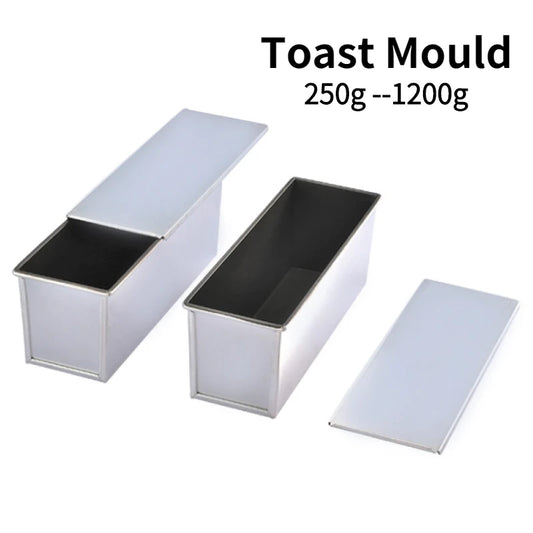 Non-Stick Aluminum Bread Loaf Pan with Lid – Multiple Sizes
