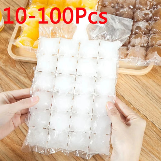 Disposable Self-Sealing Ice Cube Bags – Lattice Mold Tray