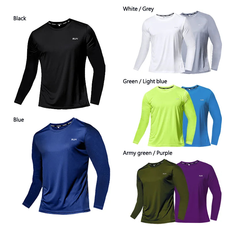 Quick-Dry Men's Gym Sport Shirt for Running & Bodybuilding