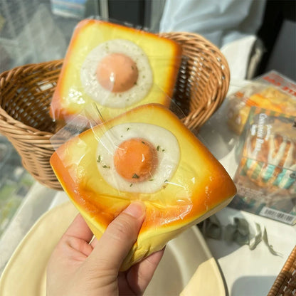 Fried Egg Toast Squishy Toy – Slow Rising Stress Relief
