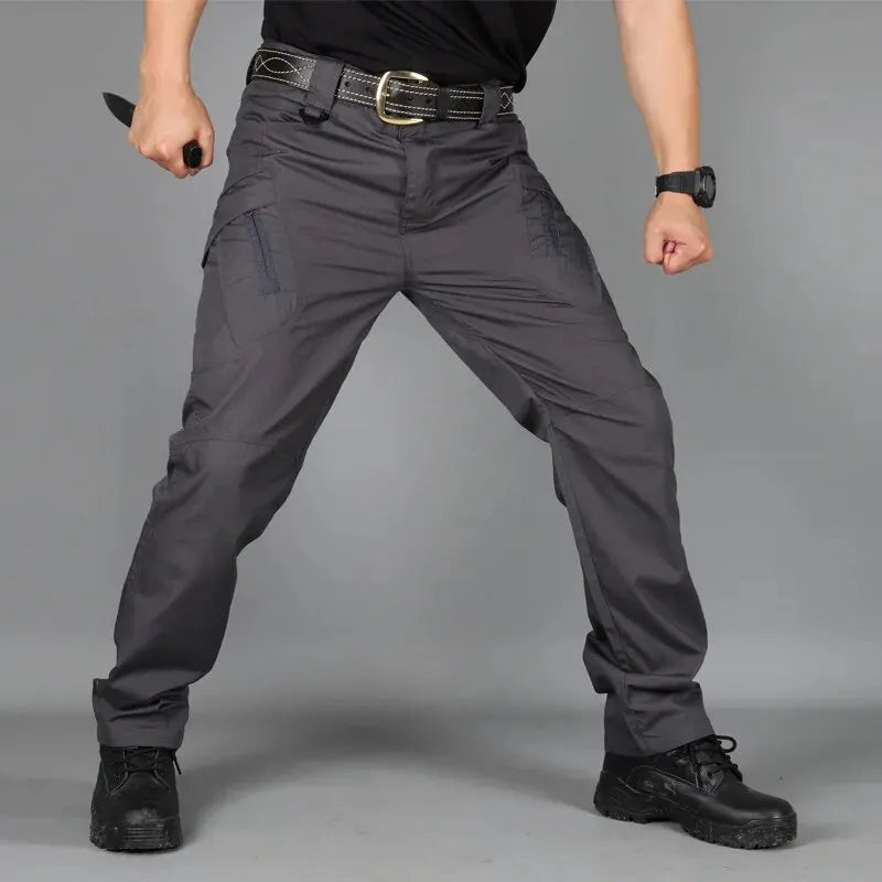 Men's Tactical Cargo Pants – Waterproof Multi-Pocket Outdoor Trousers