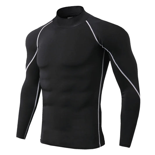 Men's Long Sleeve Compression Shirt – Quick-Dry Gym Top