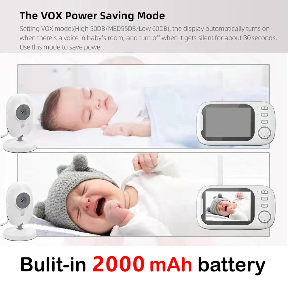 3.5-Inch Baby Monitor with LCD Screen & Two-Way Audio
