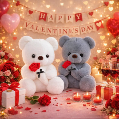 Rose Bear Plush Toy – Romantic Stuffed Animal Gift