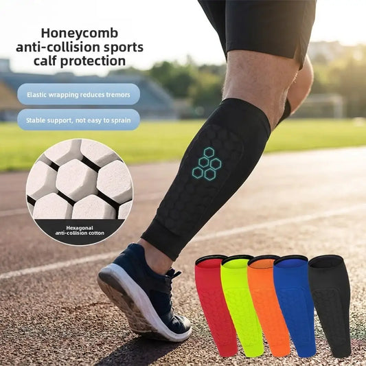 Honeycomb Calf Protector Sleeves (2-Pack) – Anti-Collision Sports Guard