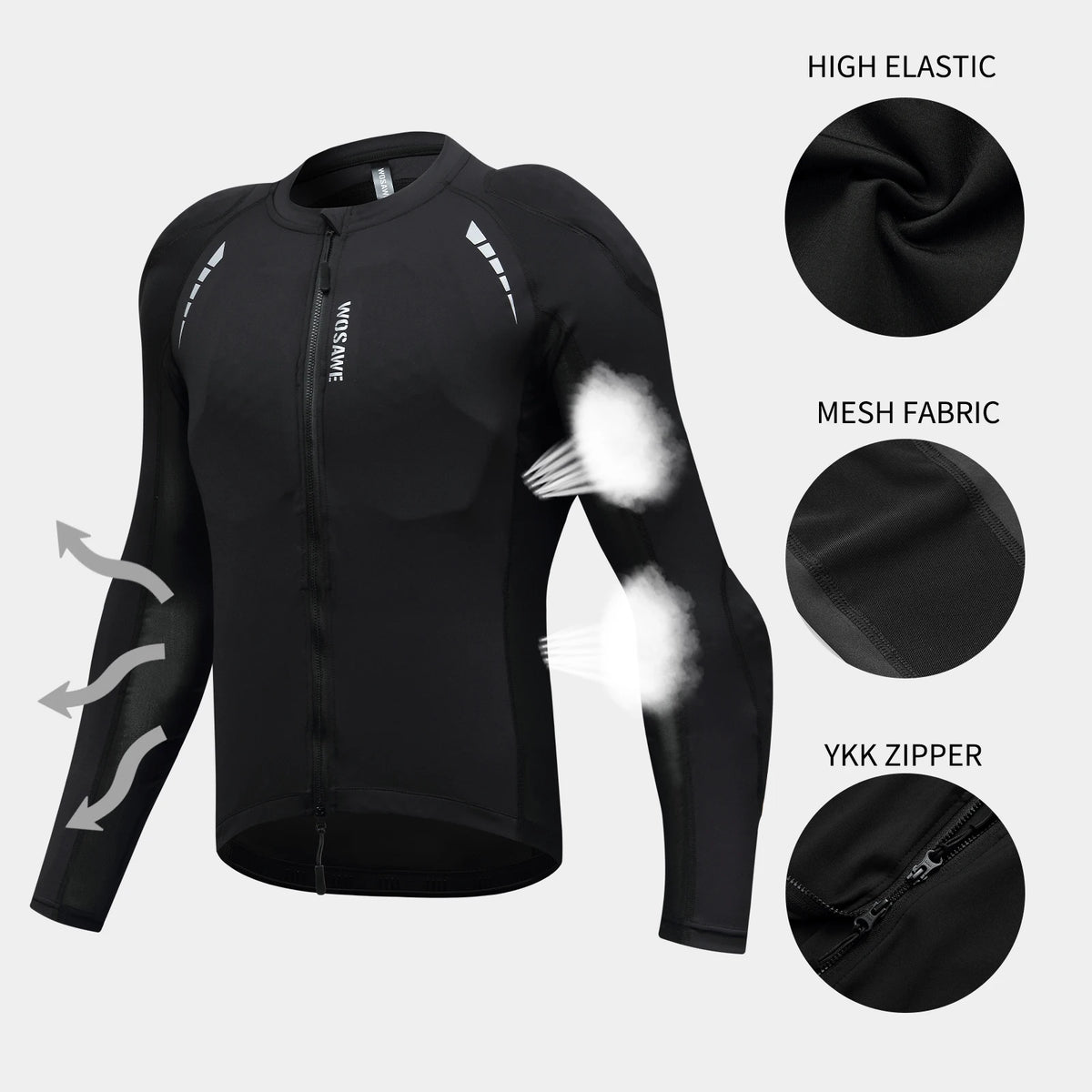 WOSAWE Men's Motorcycle Jacket – Lightweight Motorbike Riding Coat
