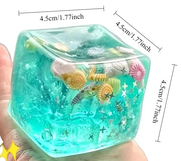 Ocean Block Stress Ball Fidget Toy – Squishy Sensory Relief