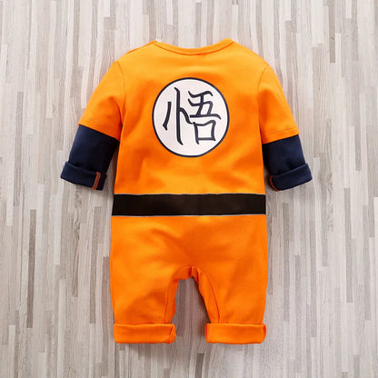 Dragon Ball Baby Anime Romper – Goku Costume Jumpsuit for Newborn to 18M