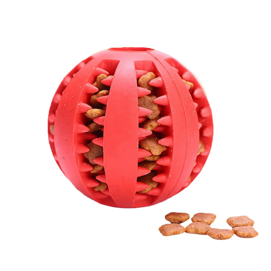 Dog Treat Dispensing Ball – Rubber Teething & Puzzle Toy