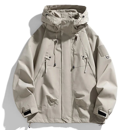 Men's Waterproof Hooded Windbreaker Jacket – Cargo Style