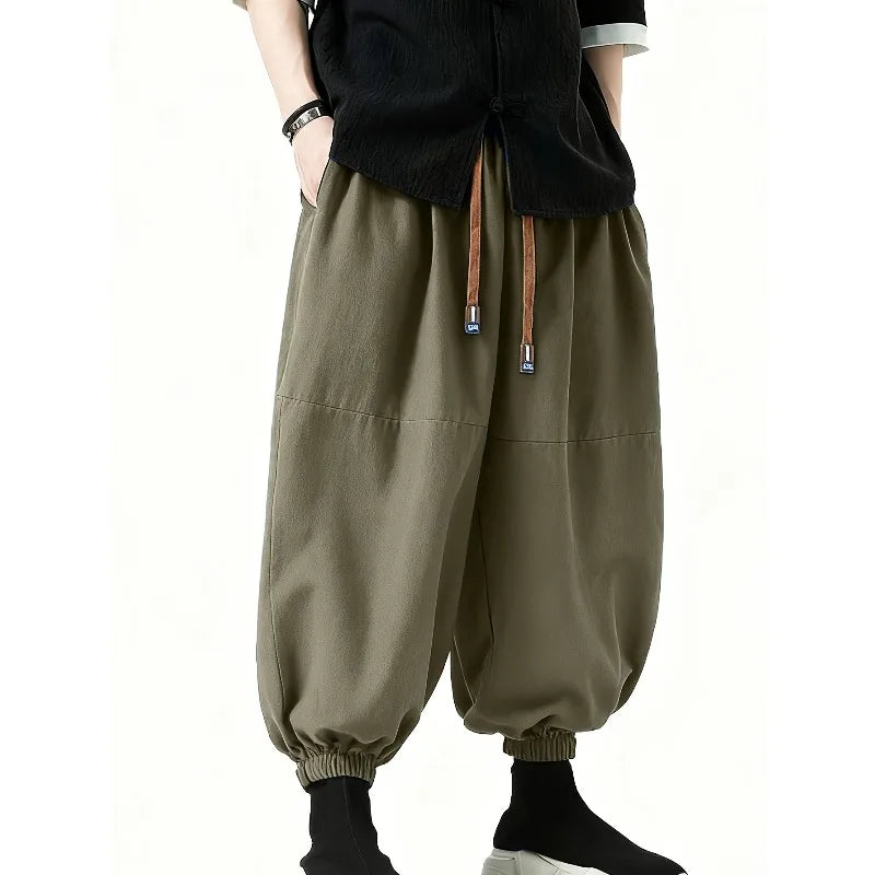 Men's Korean Style Harem Pants – Loose Cotton Baggy Trousers