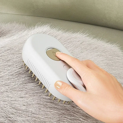 3-in-1 Pet Steam Brush – Spray, Massage & Hair Removal Comb