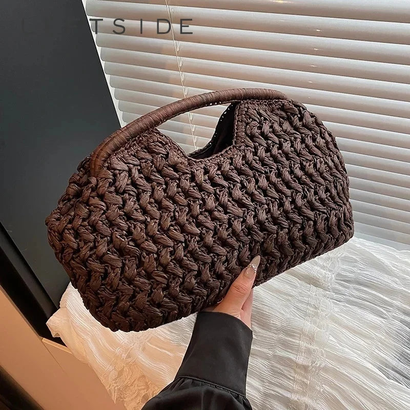 Woven Straw Beach Bag | Women's Summer Rattan Handbag