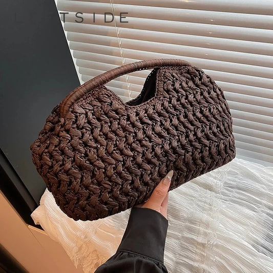 Woven Straw Beach Bag | Women's Summer Rattan Handbag