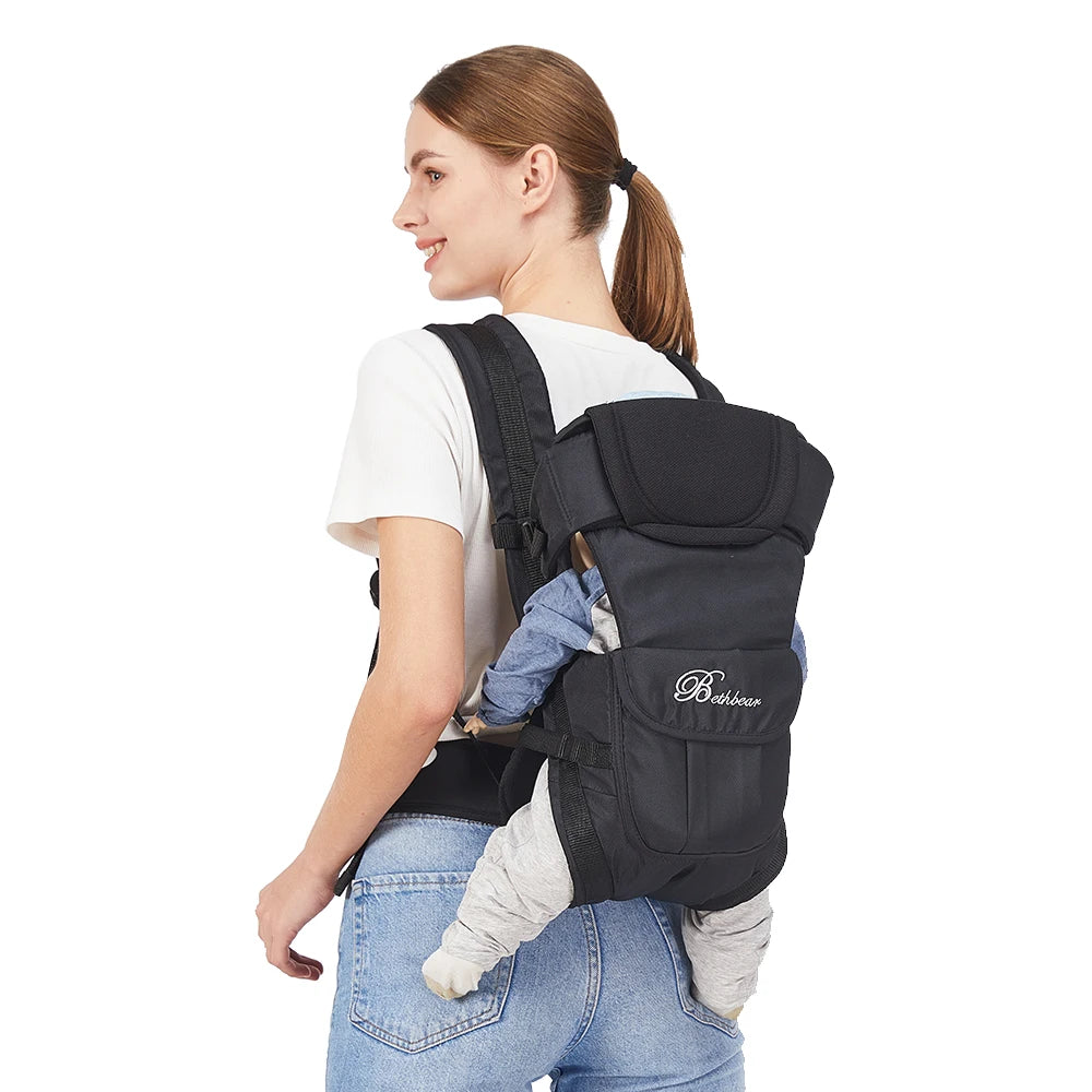 4-in-1 Ergonomic Baby Carrier – Infant Backpack Sling with Padded Support