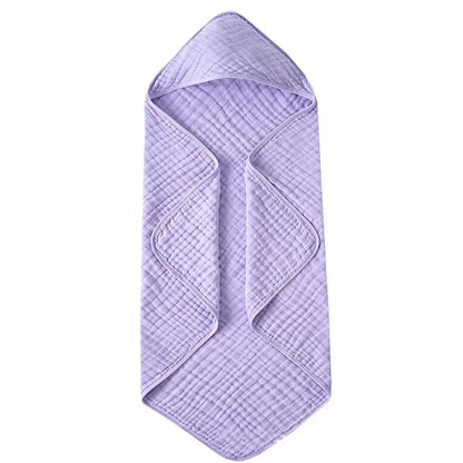 Muslin Hooded Baby Bath Towel – 100% Cotton, Ultra-Soft & Absorbent