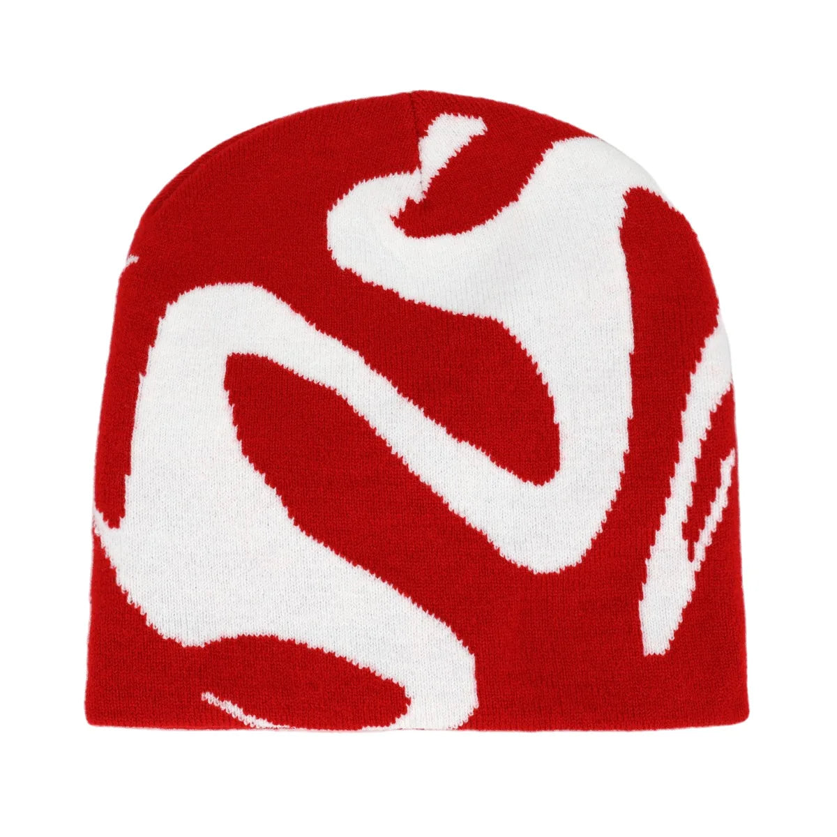 Y2K Letter Print Knit Beanie Hat – Unisex Winter Cap
