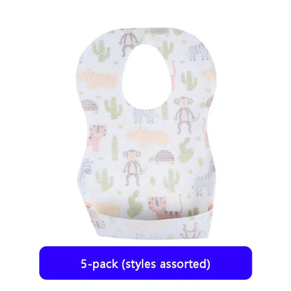 Disposable Baby Bibs – Waterproof No-Wash Mealtime Bibs