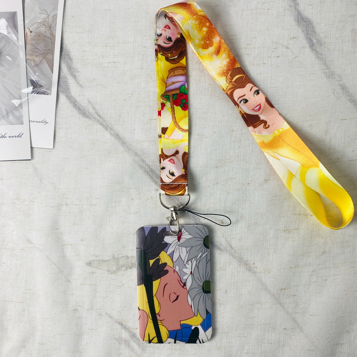 Anime Cartoon Lanyard with ID Card Holder & Keychain Strap