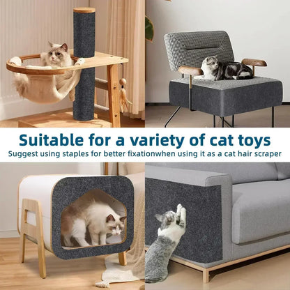 Cat Scratching Mat – Self-Adhesive Trimmable Carpet Pad for Furniture & Couch Protection