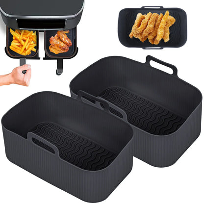 Silicone Air Fryer Liner – Reusable Rectangle Basket Insert