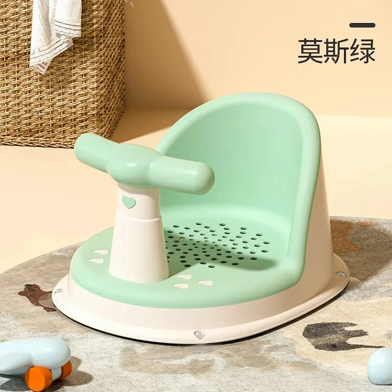 Baby Bath Seat with Suction Cups – Portable Infant Shower Chair for Newborns